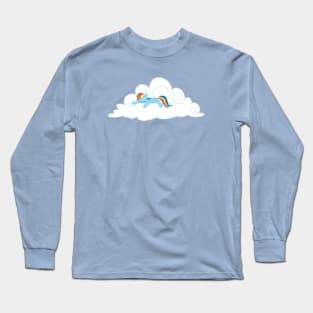 Rainbow Dash sleeping on a cloud Long Sleeve T-Shirt